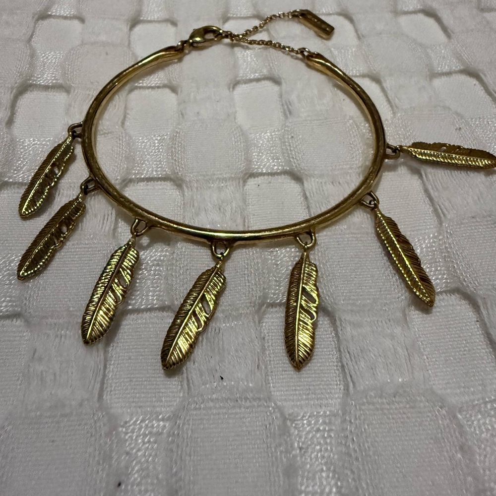 Coach Gold Feather Charm Bracelet